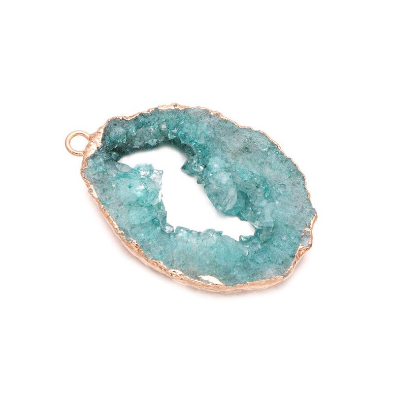 Zotoone 5 Pieces Natural Irregular Agate Charms Geode Quartz Slice Crystal Druzy Pendant for Necklace DIY Jewelry Making - Image 4